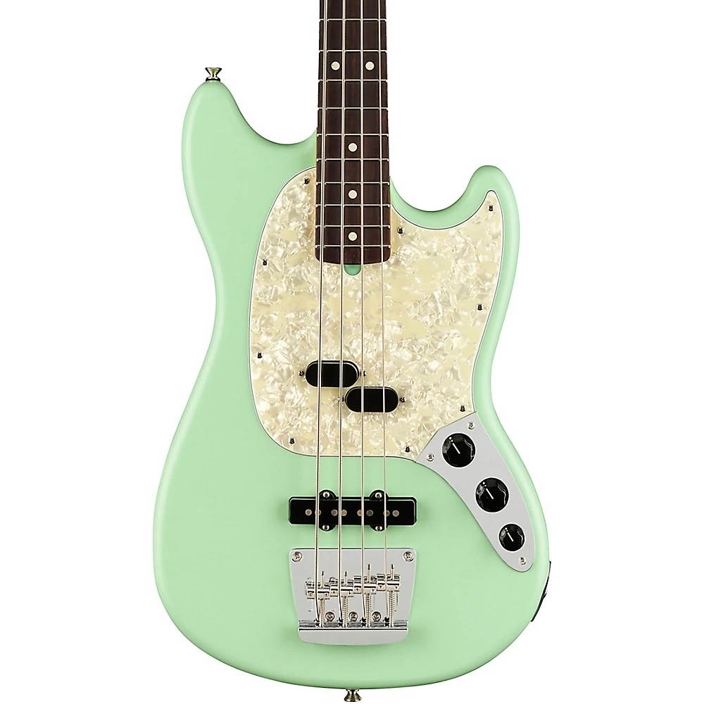 Fender American Performer Mustang Bass Rosewood Fingerboard Satin Seafoam Green
