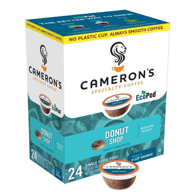 Cameron's Coffee Donut Shop Medium Roast Coffee - Keurig K-Cup Pods - 24ct
