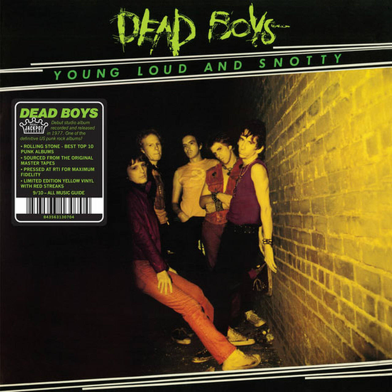 Dead Boys Young, Loud And Snotty LP (Yellow With Red Streaks Vinyl)