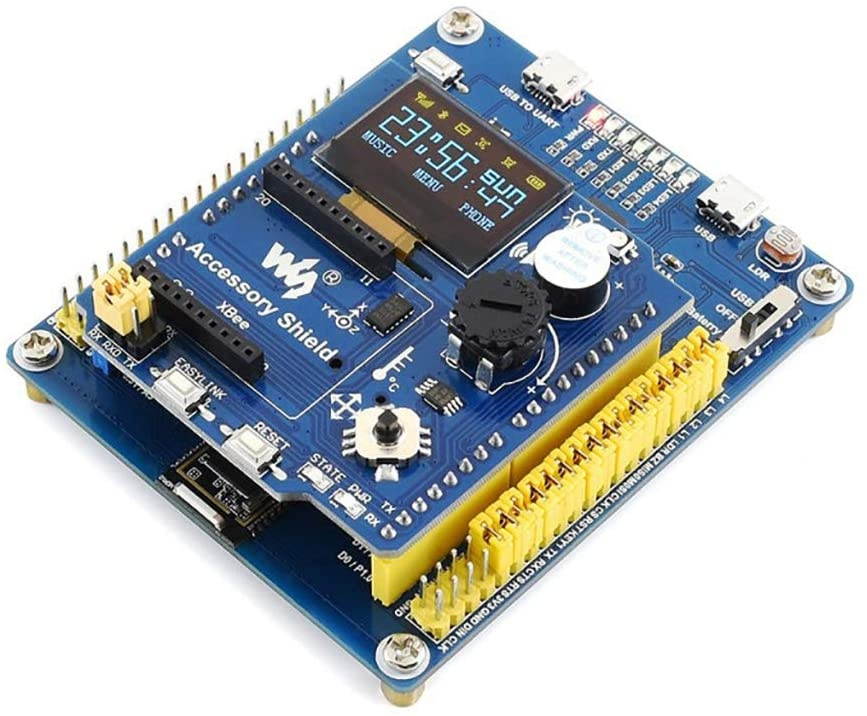 Waveshare nRF52840 Bluetooth 5.0 Evaluation Kit Support Arduino Shields Raspberry Pi Hats Integrates CP2102 USB to UART Bluetooth MESH & 2.4GHz Radio Available