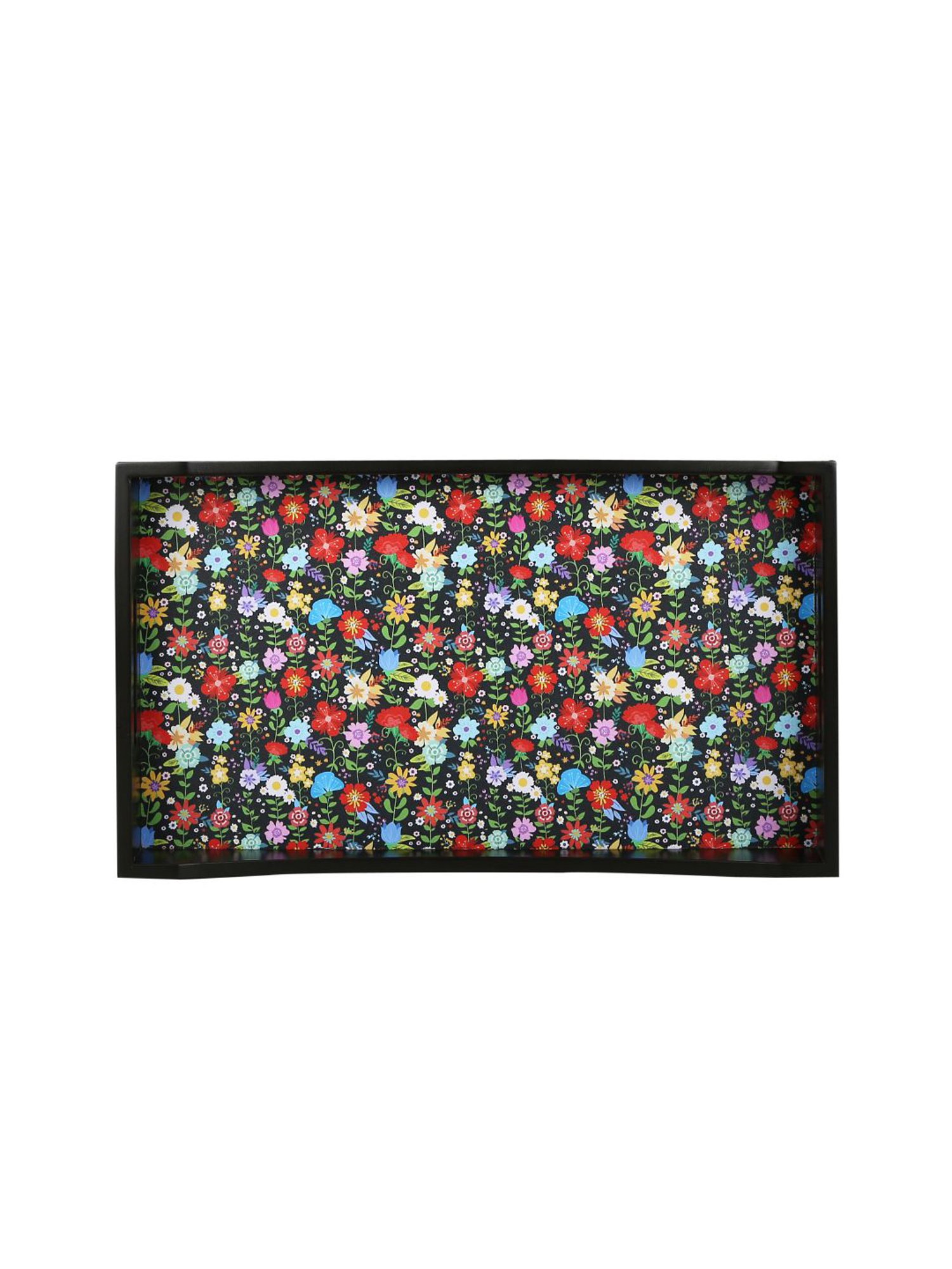 Crayton Floral MDF Rectangular Serving Tray - Set of 1