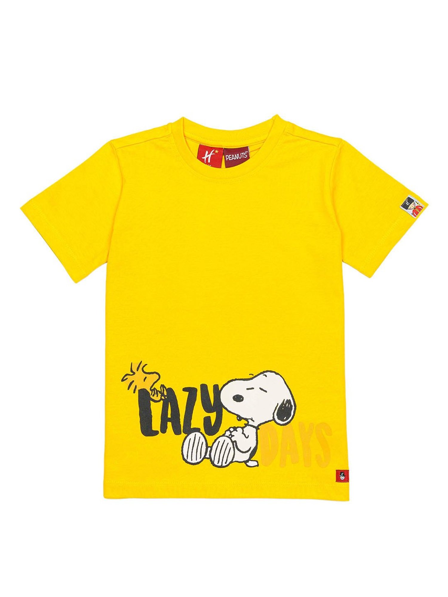H by Hamleys Boys Yellow Printed T-Shirt