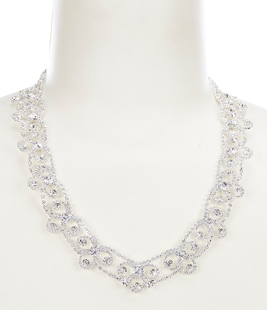 Cezanne Crystal Weave Statement Necklace