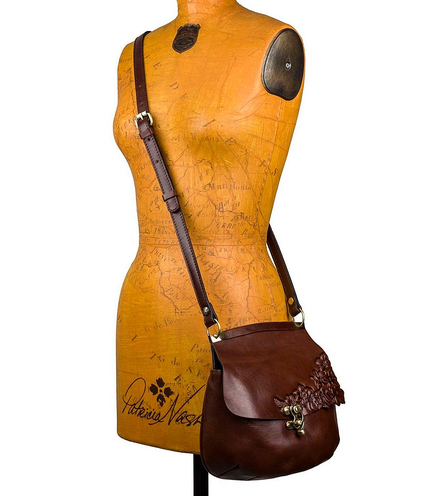 Patricia Nash British Tanned Collection Veneto Floral Crossbody Bag