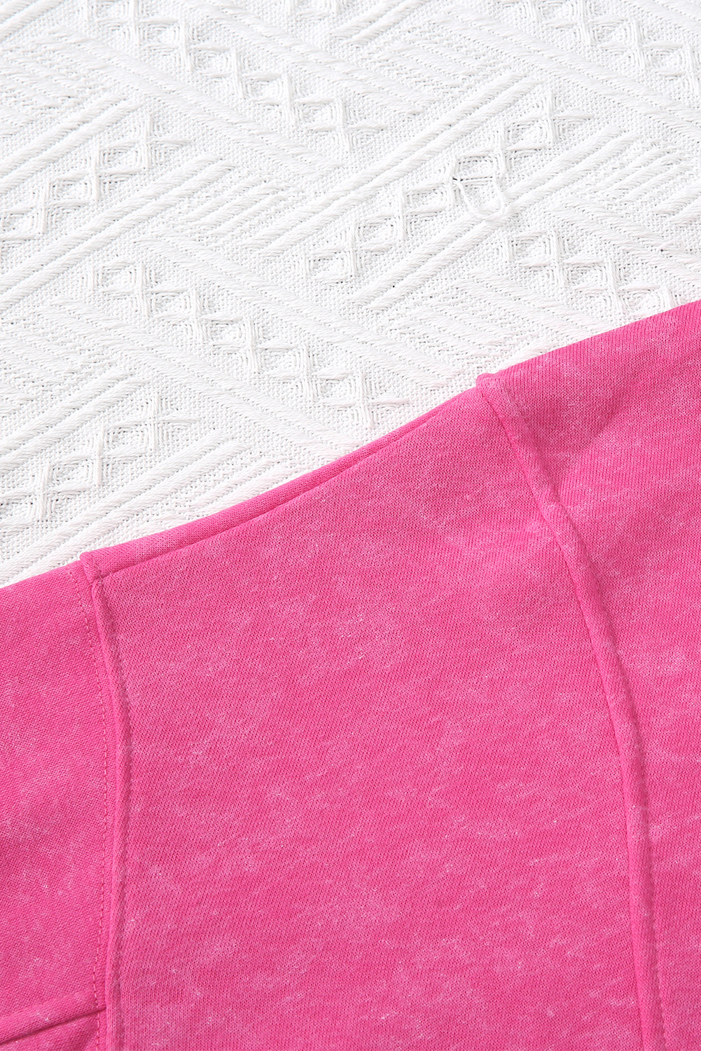 Pink Sequins Candy Cane Round Neck Sweatshirt