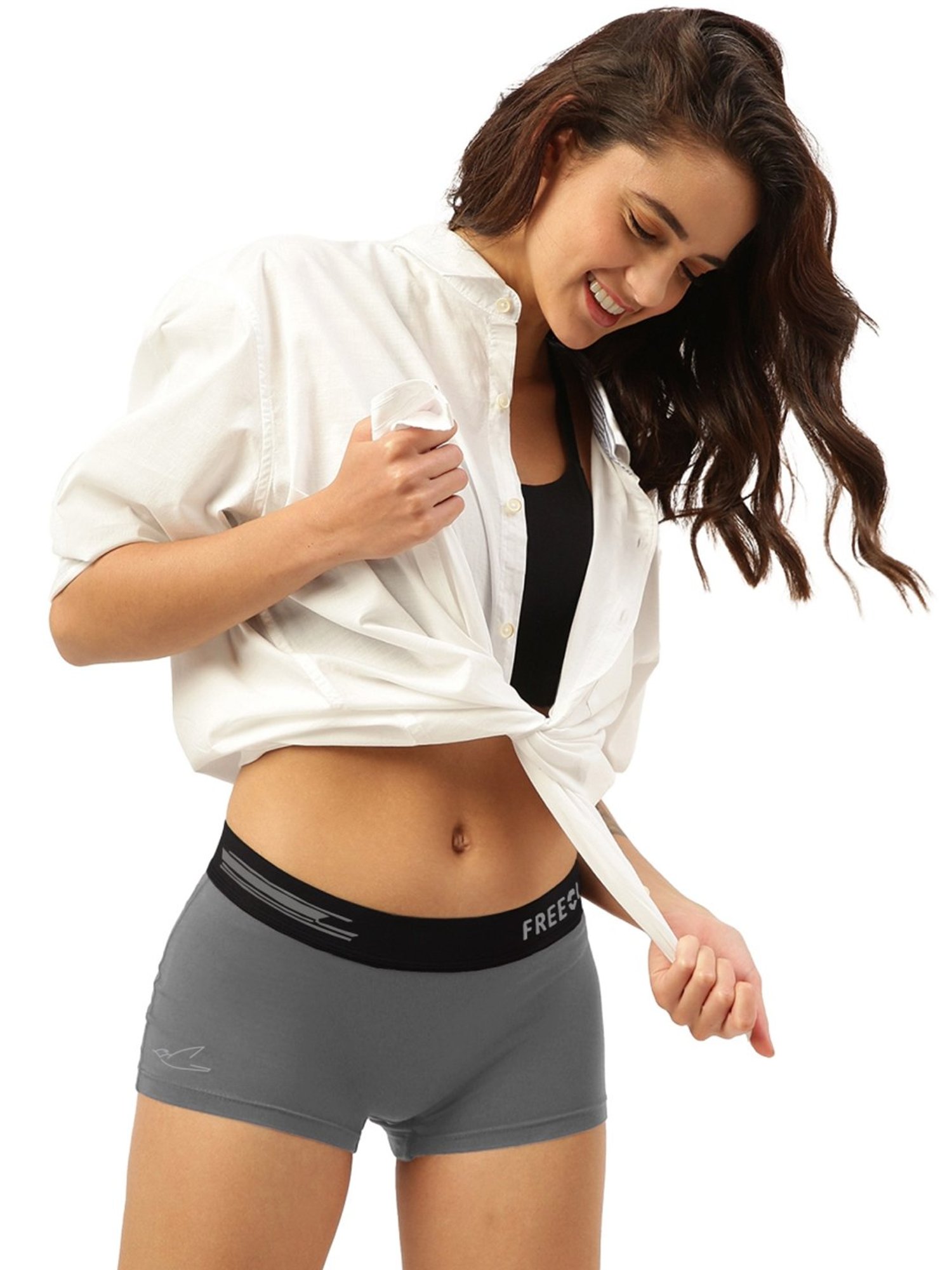 Freecultr Multicolored Plain Boy-Shorts Panties - Pack Of 3