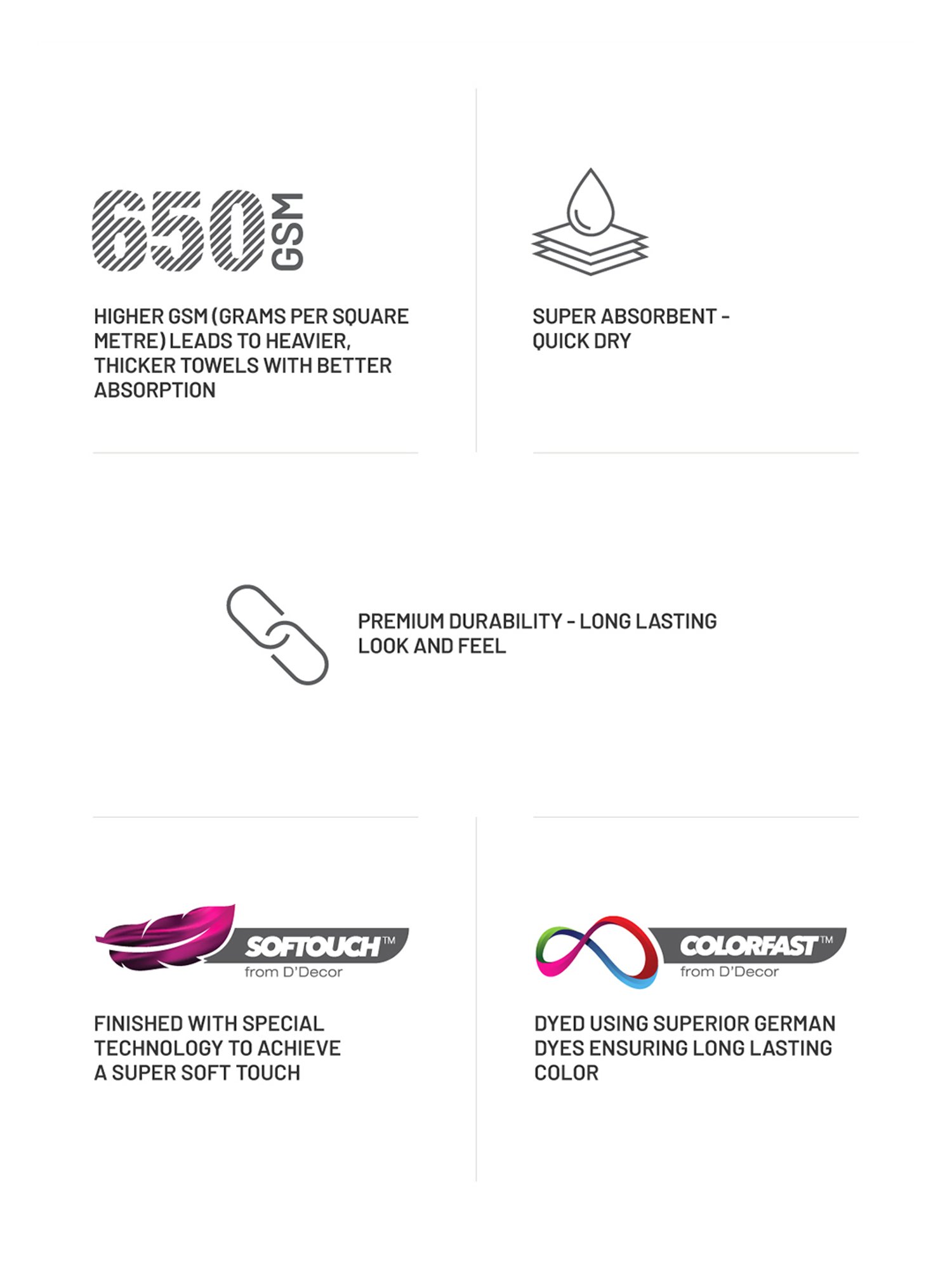 DDECOR Live beautiful Pink Cotton 650 GSM Bath Towel - Set of 1