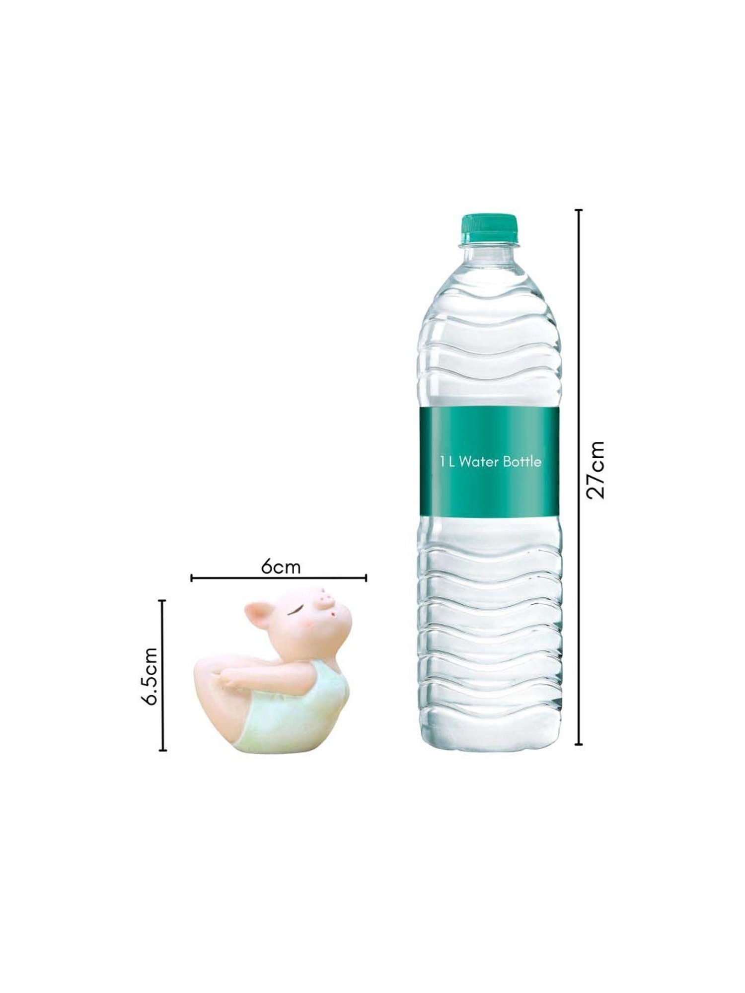 Nestasia eye catching green & Pink resin yoga piggy mini Showpieces for home decoration & gifting- C