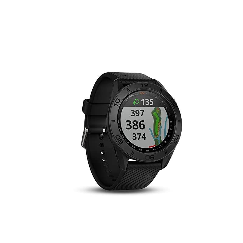 Approach S60, Premium GPS Golf Watch with Touchscreen Display and Full Color CourseView Mapping, Black w/ Silicone Band