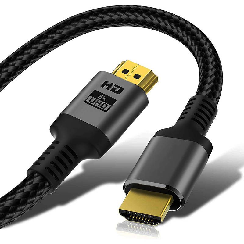 8K HDMI Cable 3.3ft/1m Ultra High Speed HDMI 2.1 Cable 48Gbps 8K@60Hz Support Dynamic HDR, 3D, eARC, HDCP 2.2, Cotton Braided HDMI Cord for PS5/PS4/Xbox/Apple TV/Nintendo Switch/Projector