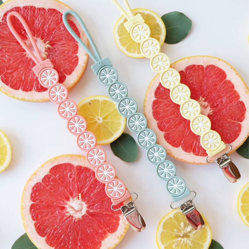 Loulou Lollipop Darling Pacifier Clip - Avocado