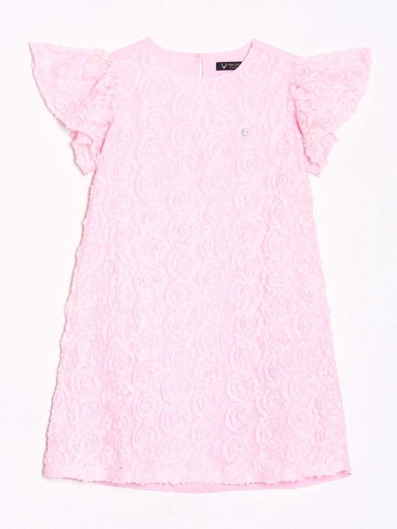 Allen Solly Kids Pink Cotton Color Block Dress