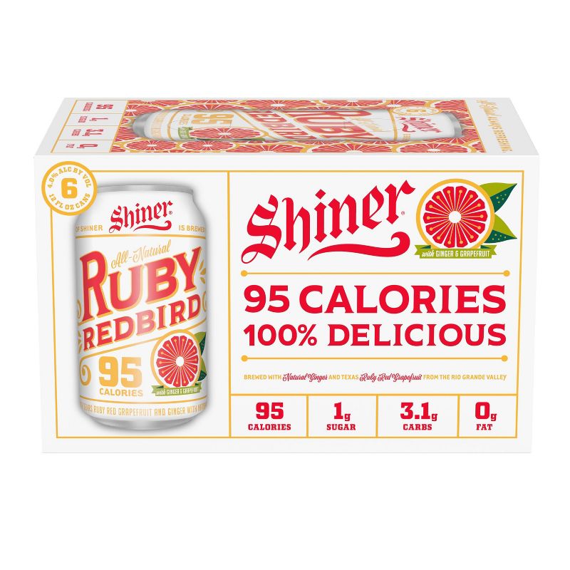 Shiner Ruby Redbird Grapefruit Beer - 6pk/12 fl oz Cans
