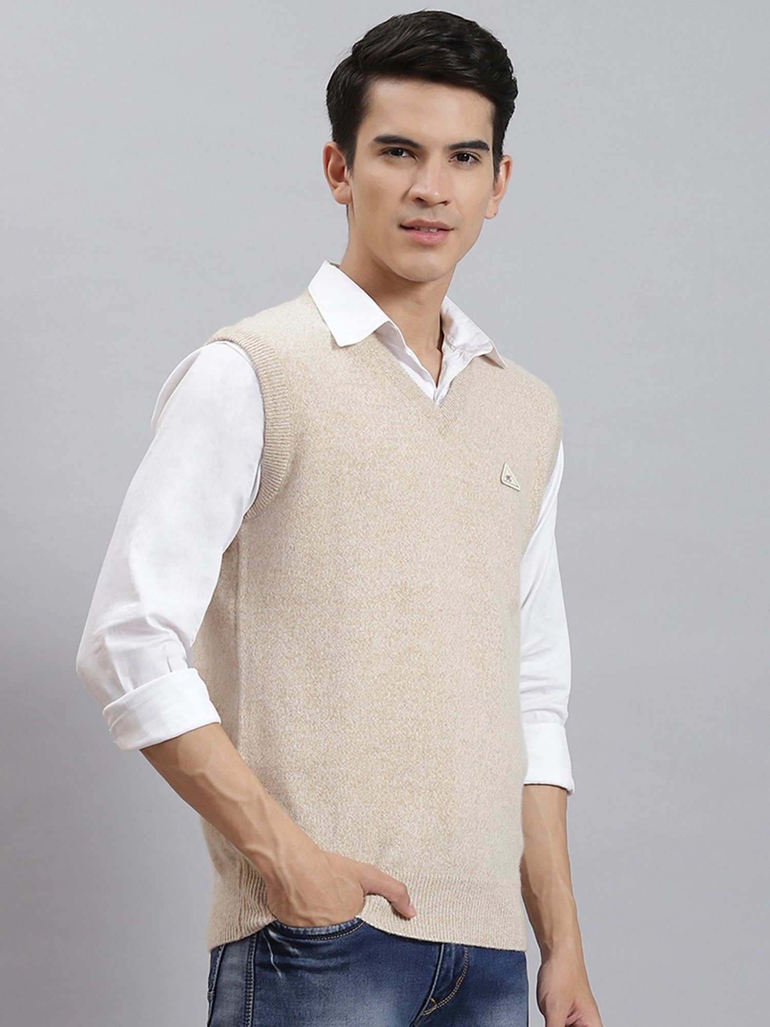 Monte Carlo Beige Regular Fit Sweater