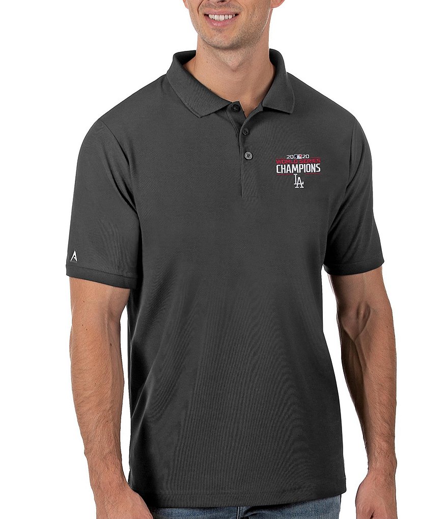 Antigua Los Angeles Dodgers 2020 MLB World Series Champions Legacy Pique Short-Sleeve Polo Shirt