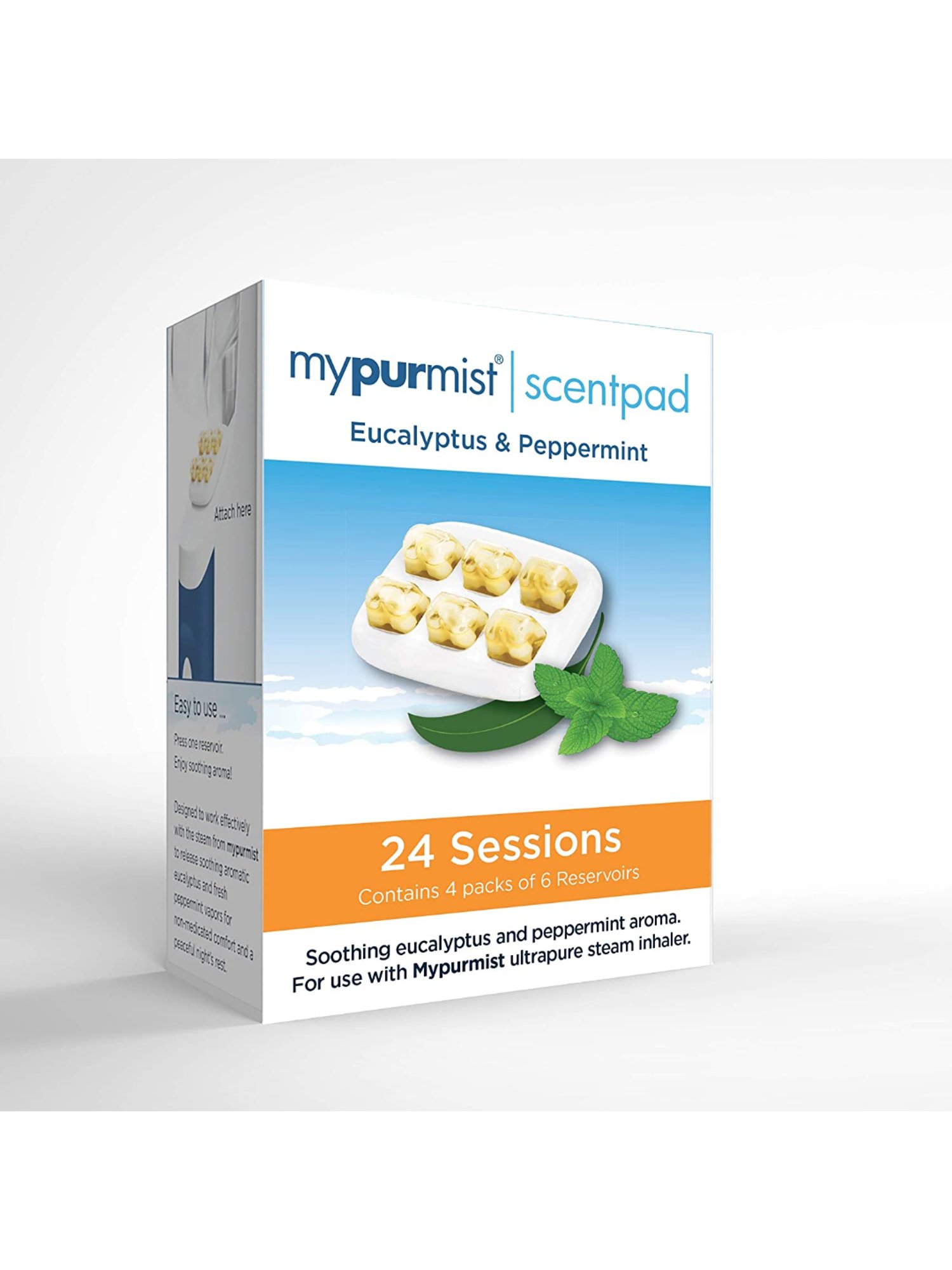 Mypurmist Eucalyptus and Peppermint Scentpad for Mypurmist Ultrapure Handheld Vaporizer & Humidifier
