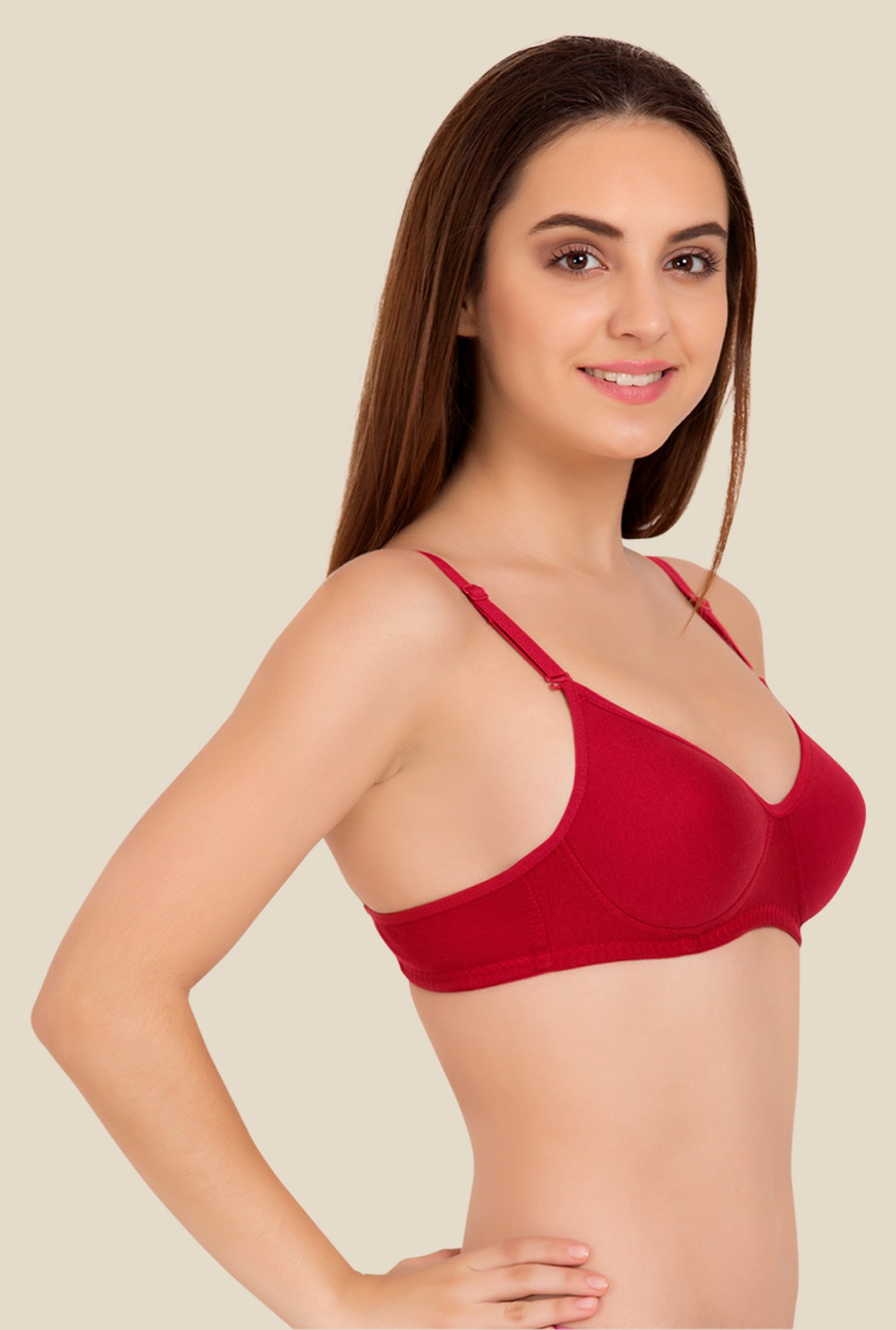 Tweens Red & Wine Padded Bra (Pack Of 2)