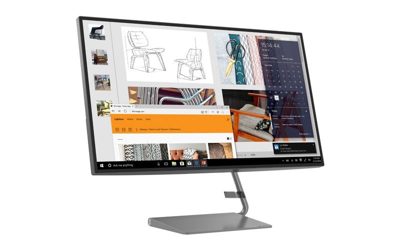 Lenovo Q27h-10 27" WQHD WLED LCD Monitor - 16:9 - Gray - 27" Class - In-plane Switching (IPS) Technology - 2560 x 1440 - 16.7 Million Colors