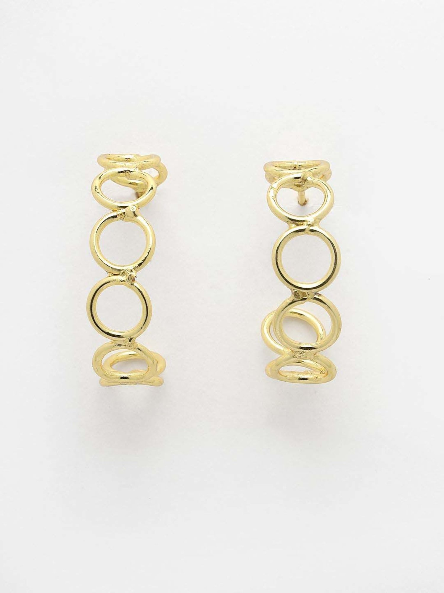 NVR Gold-plated Contemporary Half Hoop Earrings for Women
