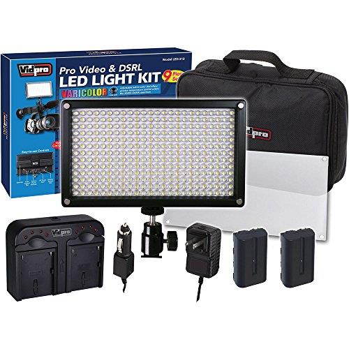 Sony DCR-TRV480 Camcorder Lighting Vidpro Varicolor 312-Bulb Video and Photo LED Light Kit