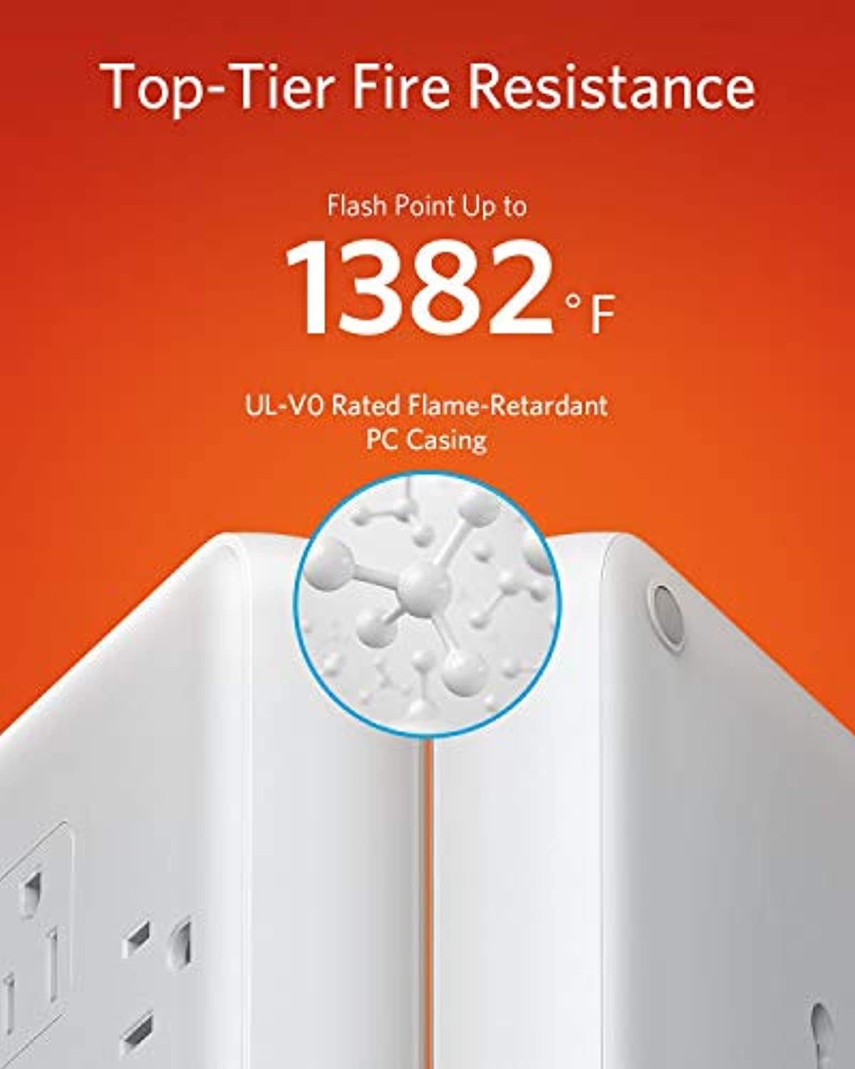 Poweradd Power Strip with USB C Power Delivery 18W, Travel Power Strip Mini with 3 Outlets, 18W USB C & QC 3.0 USB A Port, 5ft Cord, Flat Plug for Cruise Ship, Hotel, Dorm Room and Home,White