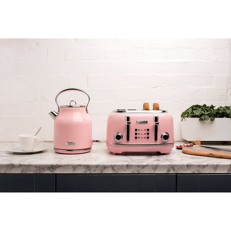 Heritage 1.7 Lt Stainless Steel Electric Kettle with Auto Shut-Off - Pink