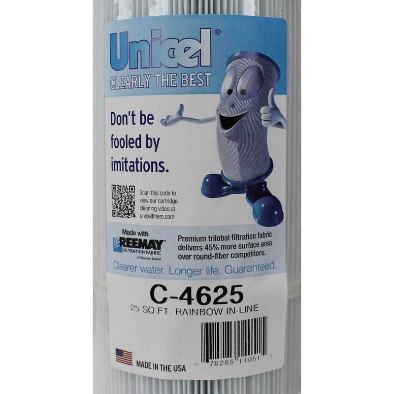 Unicel C-4625 Rainbow Pentair In-Line Replacement Spa Cleaner Filter Cartridges