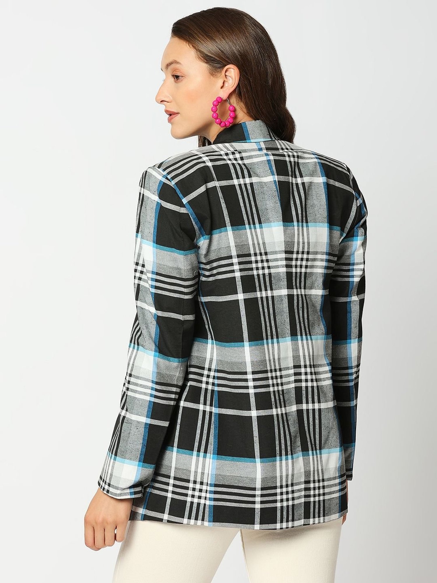 Remanika Black Chequered Jacket