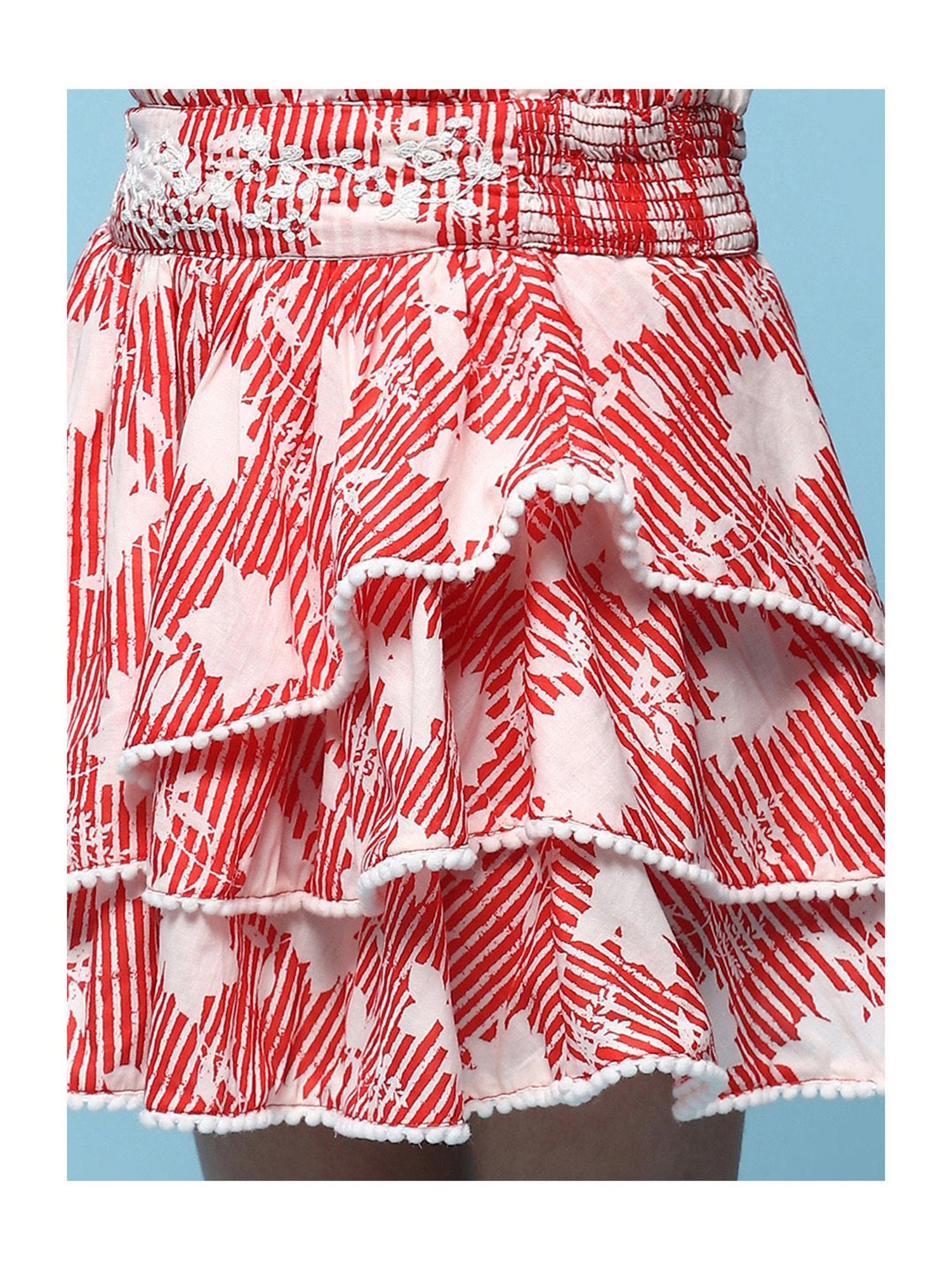 Angel & Rocket Kids Pink Floral Print Skirt