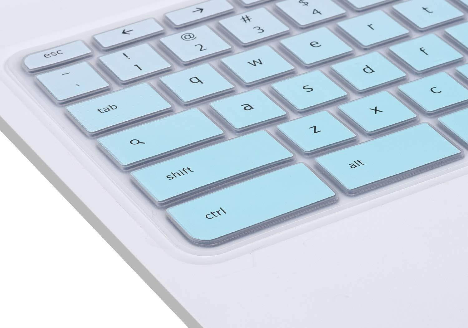 CaseBuy Ultra Thin Ombre Keyboard Cover for ASUS Chromebook Flip C302CA-DH54 C302CA-DHM4 12.5-inch Touchscreen Convertible Chromebook Protective Skin, Gradual Mint Green