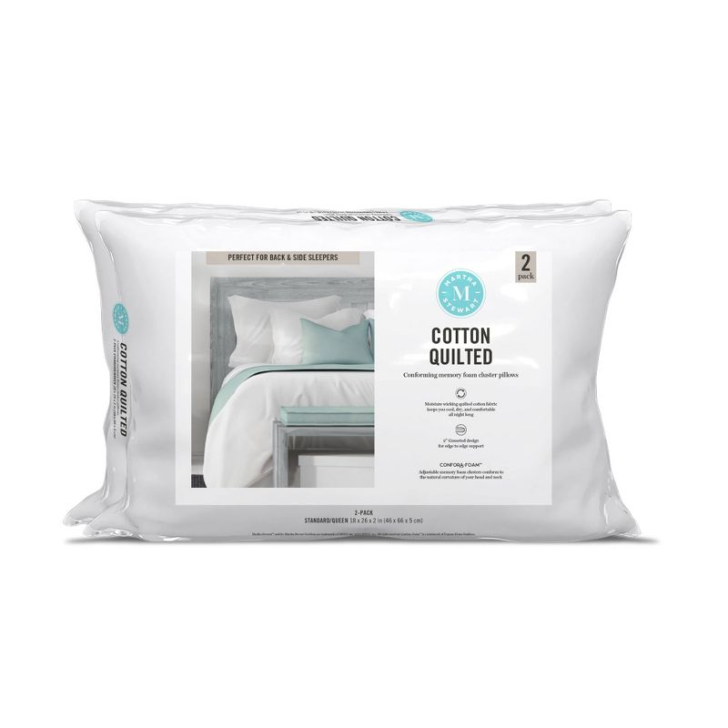 Downlite Soft White Goose Down Hypoallergenic Pillow &ndash; Perfect for Stomach Sleepers Standard
