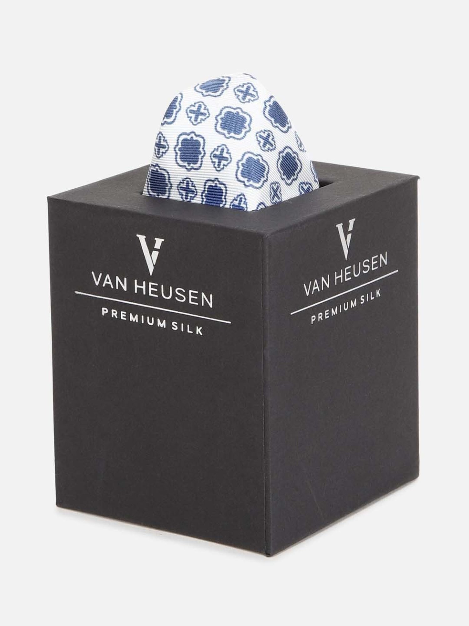Van Heusen Blue Printed Pocket Square
