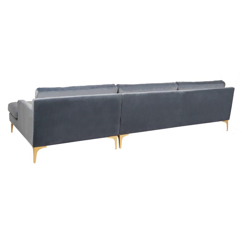Brayson Chaise Sectional Sofa Dusty Blue - Safavieh