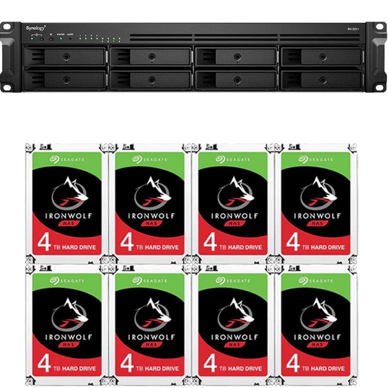 Synology RS1221+ RackStation with 32GB RAM and 96TB (8 x 12TB) of Seagate Ironwolf NAS Drives Fully Assembled and Tested By CustomTechSales