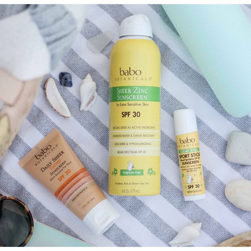 Babo Botanicals Clear Zinc Sport Stick - SPF 30 - .6oz