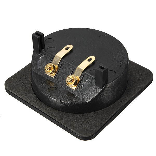 Square Recessed Speaker Junction Box With Gold Binding Posts