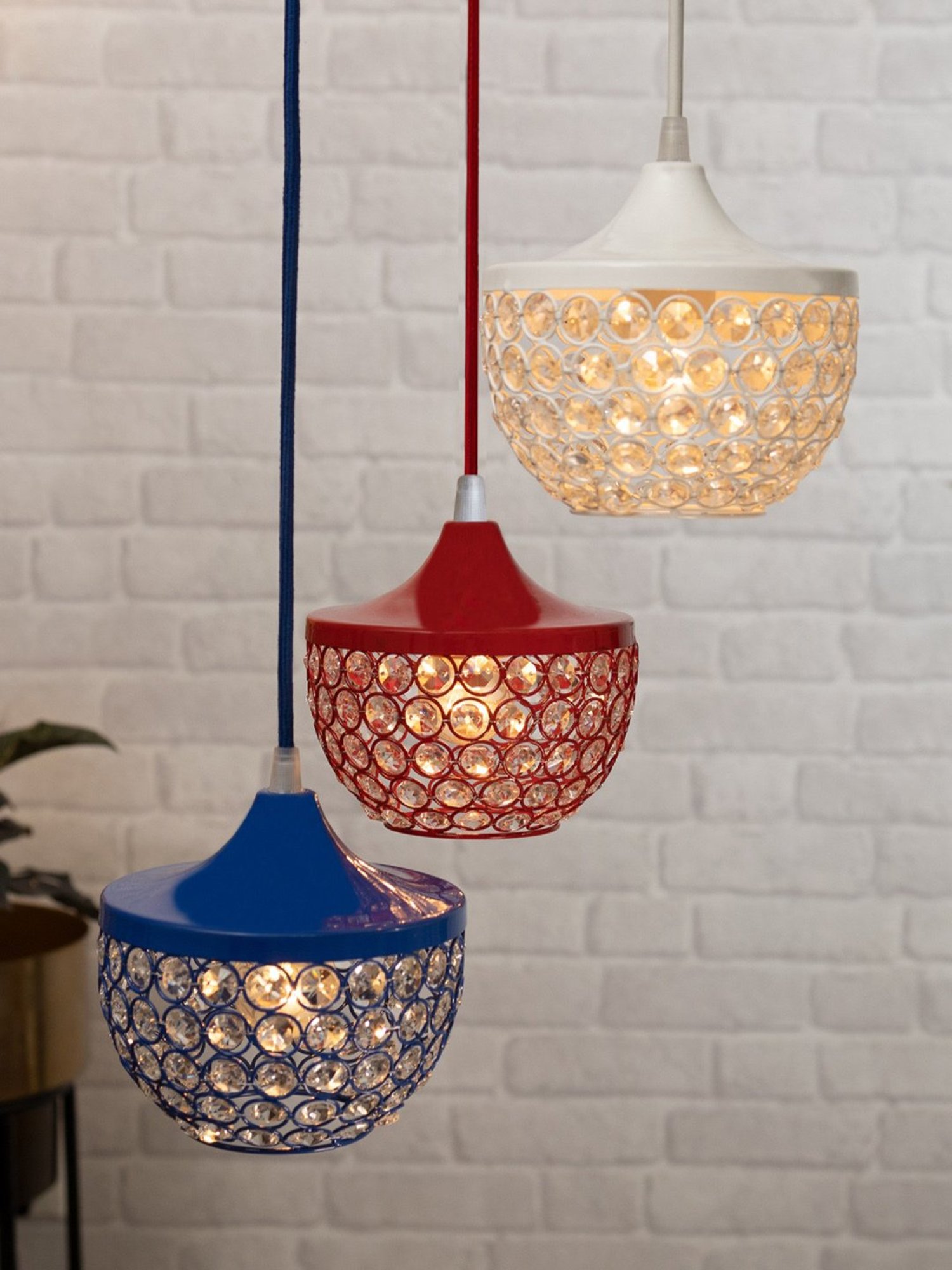 Homesake Multicolor Crystal Pendant Ceiling Light