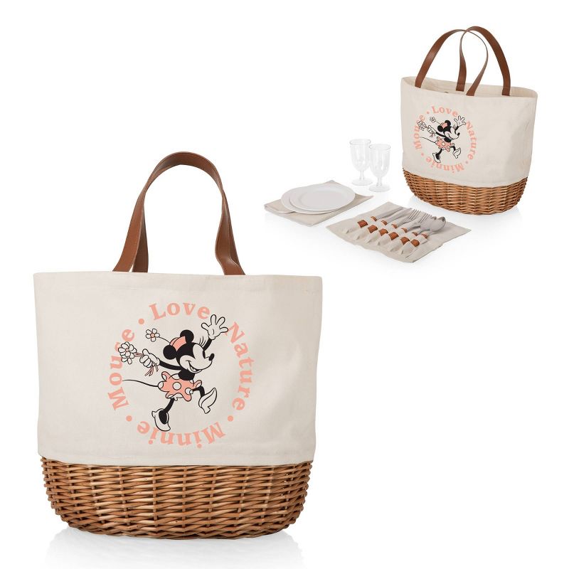 Picnic Time Promenade Canvas and Willow 34.65qt Picnic Basket - Minnie Mouse