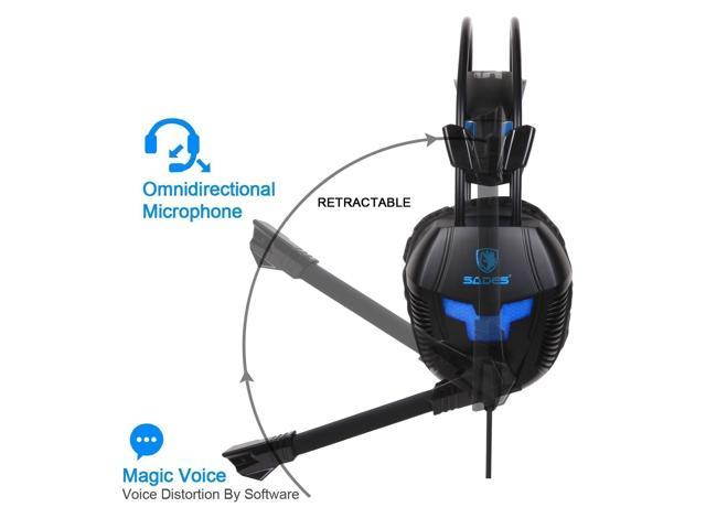 Sades SA921 Gaming Headsets 3.5mm Jack for PS4 Mac PC iPhone mobile Phone Laptop headphone with Microphone