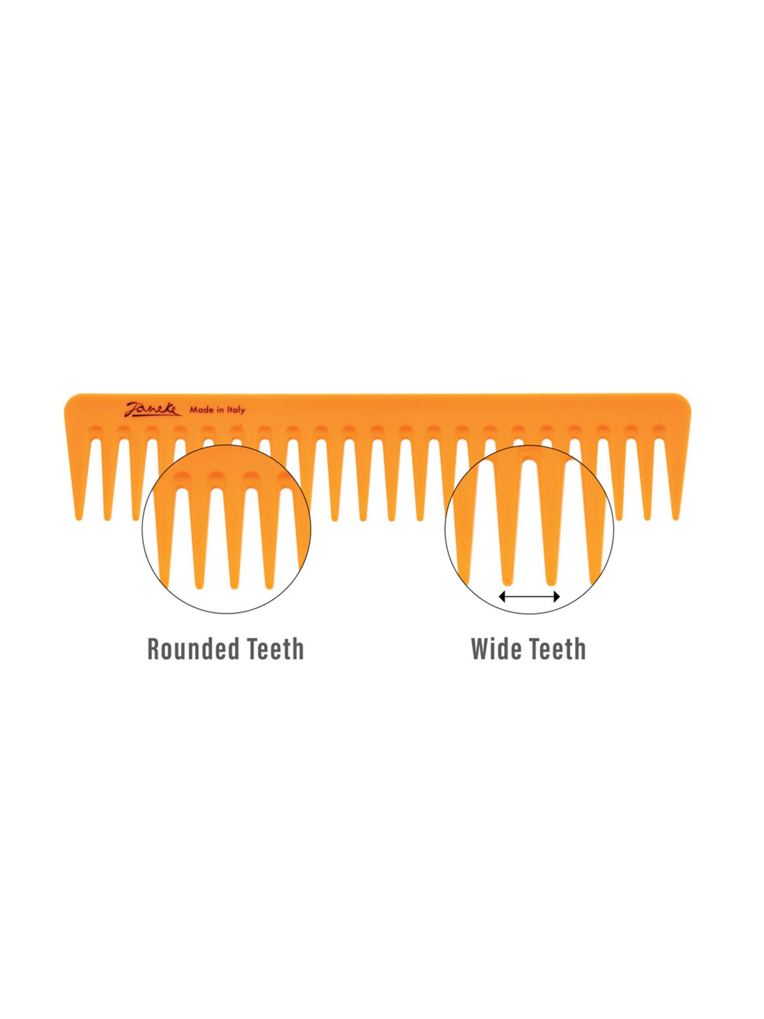 Janeke 1830 Professional Fluo Orange Gel Application & Styling Super Comb