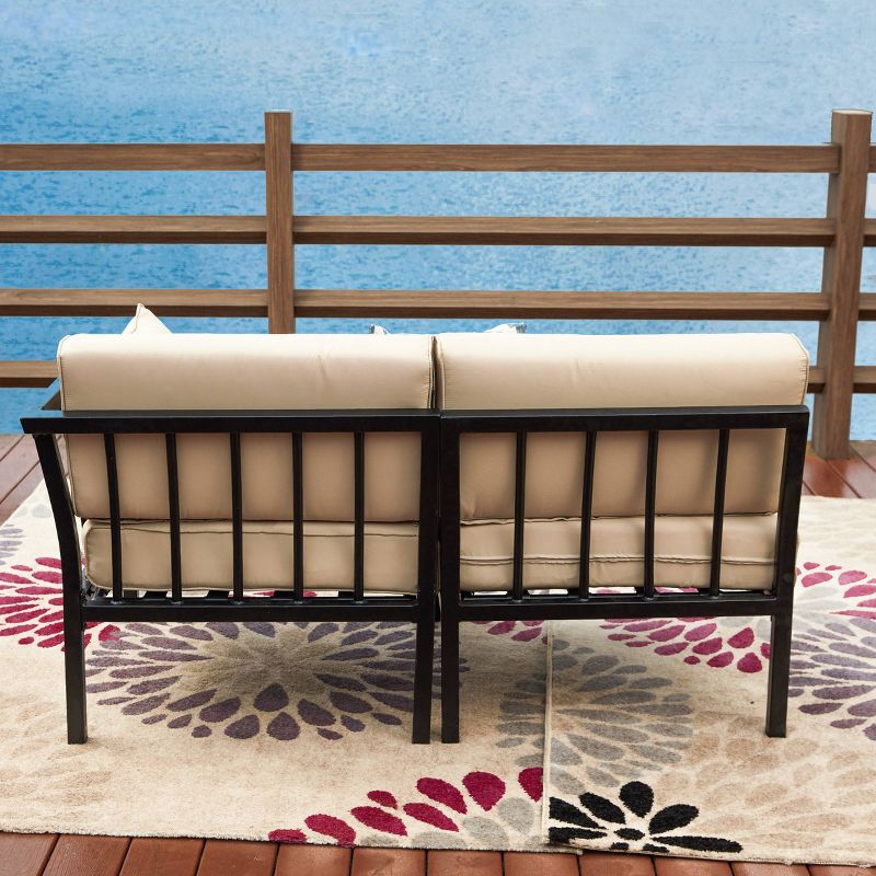 Corner Armless Patio Loveseat - Patio Festival
