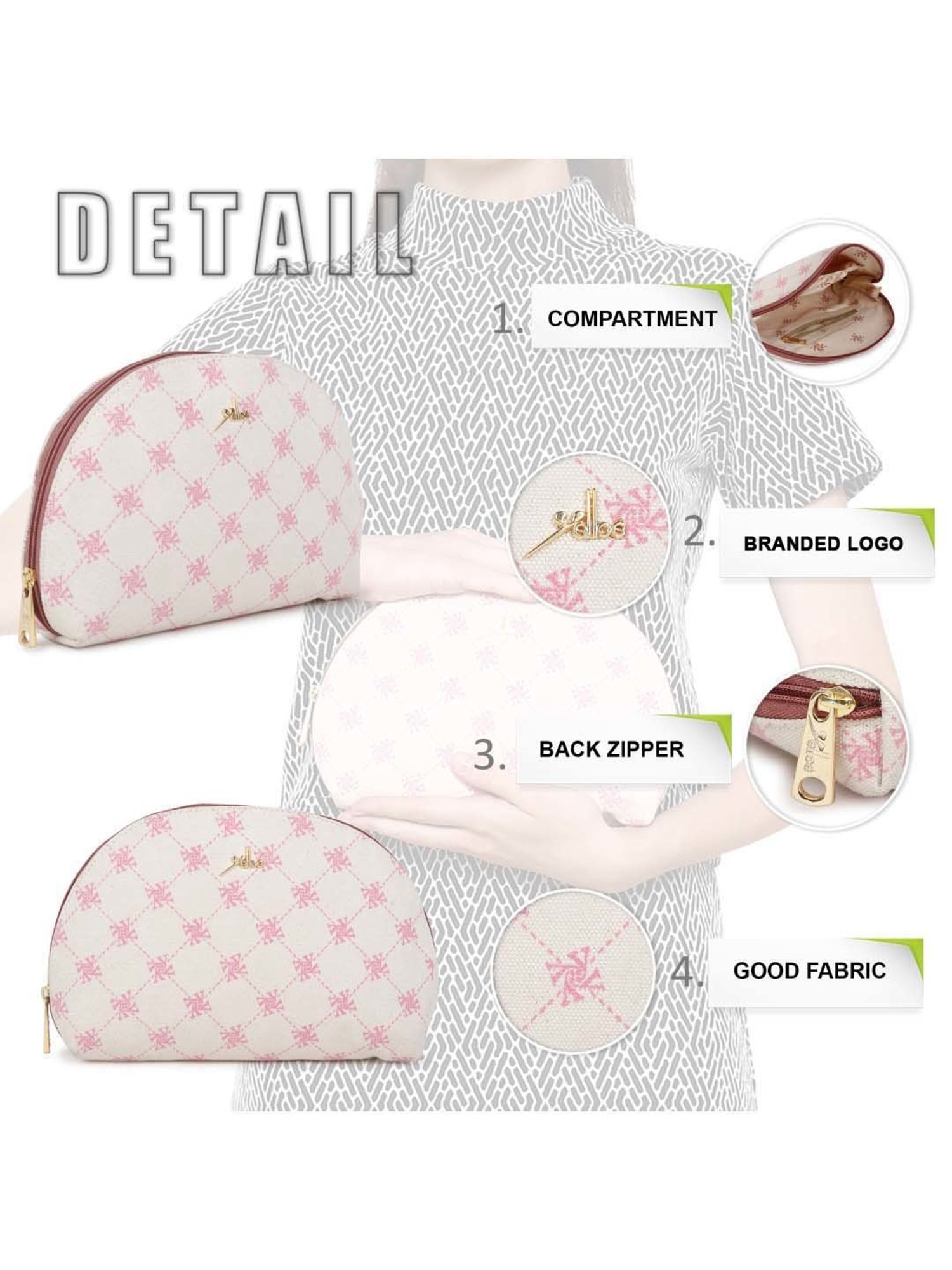 Yelloe Off White Printed Pouch