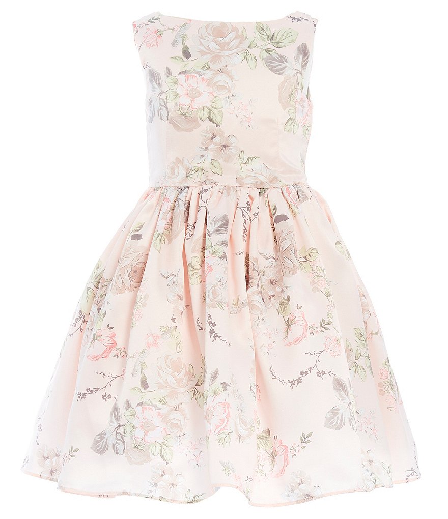 Pippa & Julie Little Girls 2T-6X Sleeveless Floral-Printed Fit-And-Flare Dress