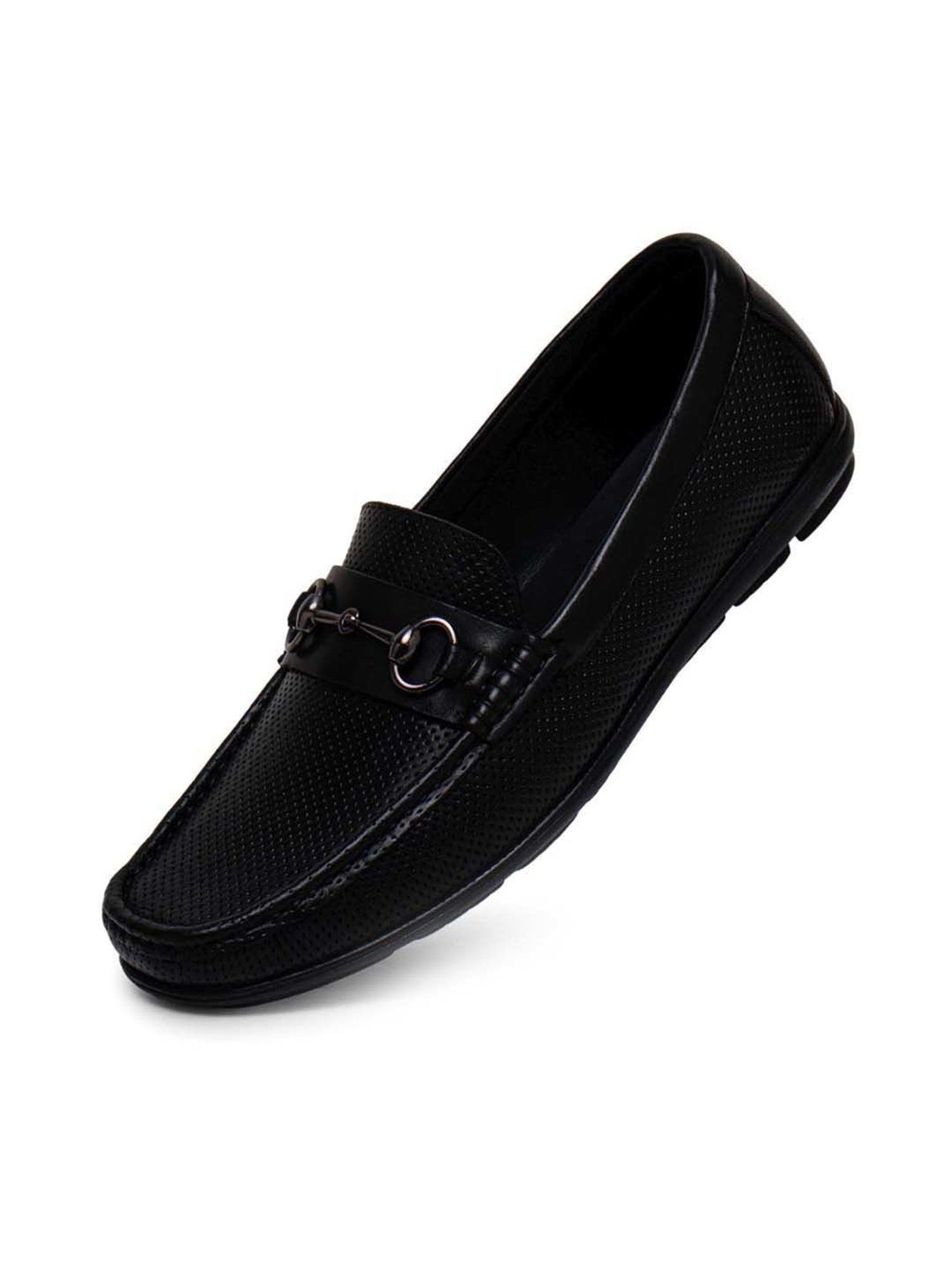 Ezok Men's Black Casual Loafers