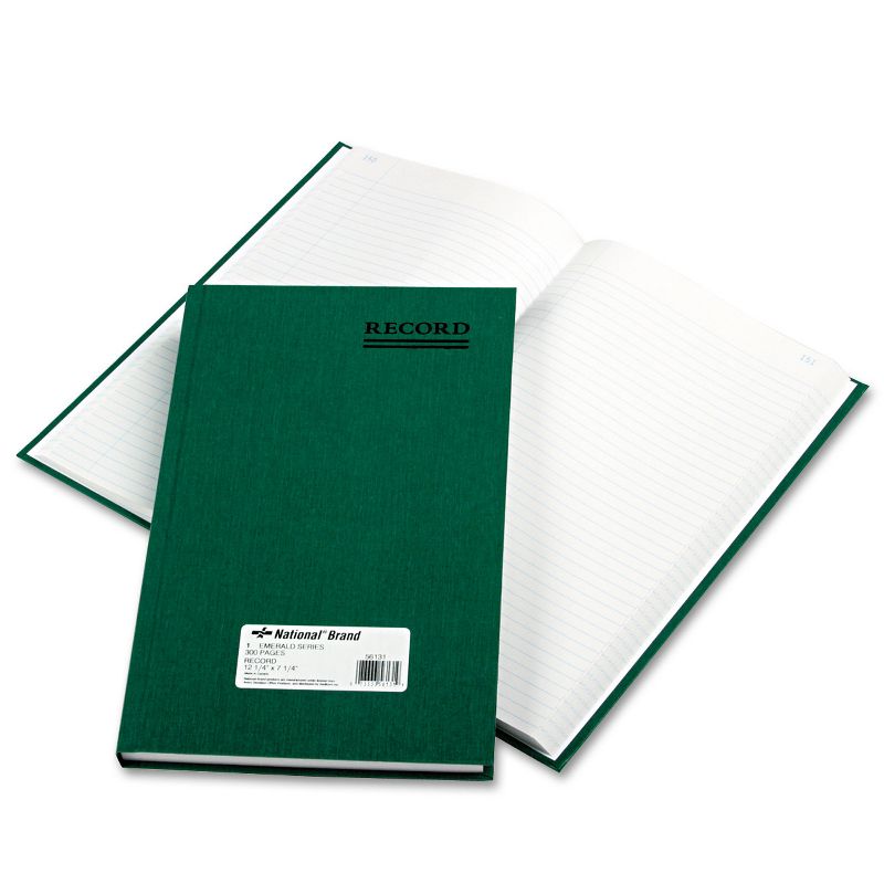 Read Right Emerald Series Account Book Green Cover 300 Pages 12 1/4 x 7 1/4 56131