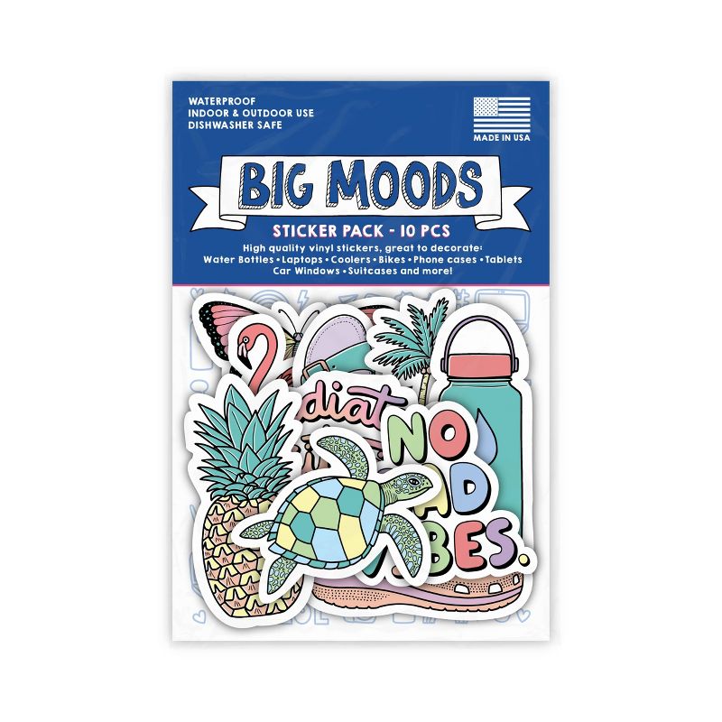 Big Moods Aesthetic Sticker Pack 10pc