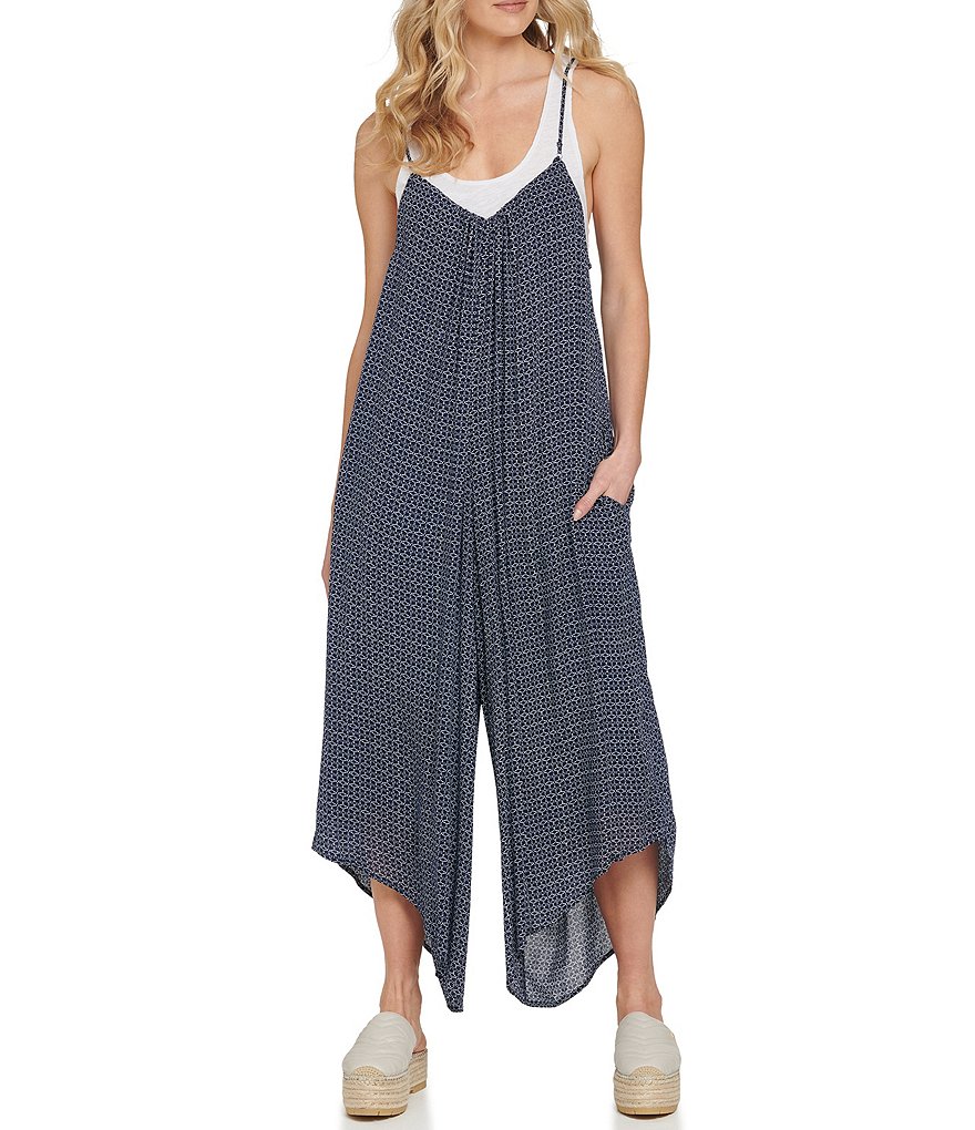 Tahari ASL Sequin Long Sleeve Crepe Jumpsuit