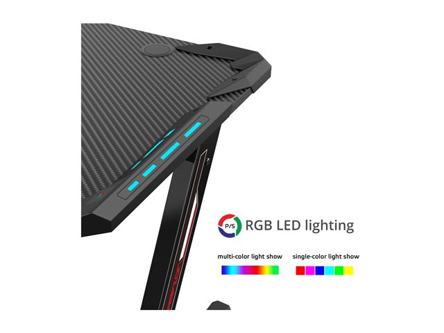 RESPAWN 3000 Gaming Computer Desk - Ergonomic Height Adjustable Gaming Desk, in Blue (RSP-3000-BLU)