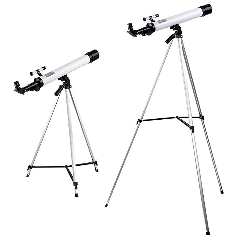 50mm Aperture 360mm Astronomy Refractor Telescope Refractive Spotting Scope Tripod Observation Travel Camp for Kid Beginner
