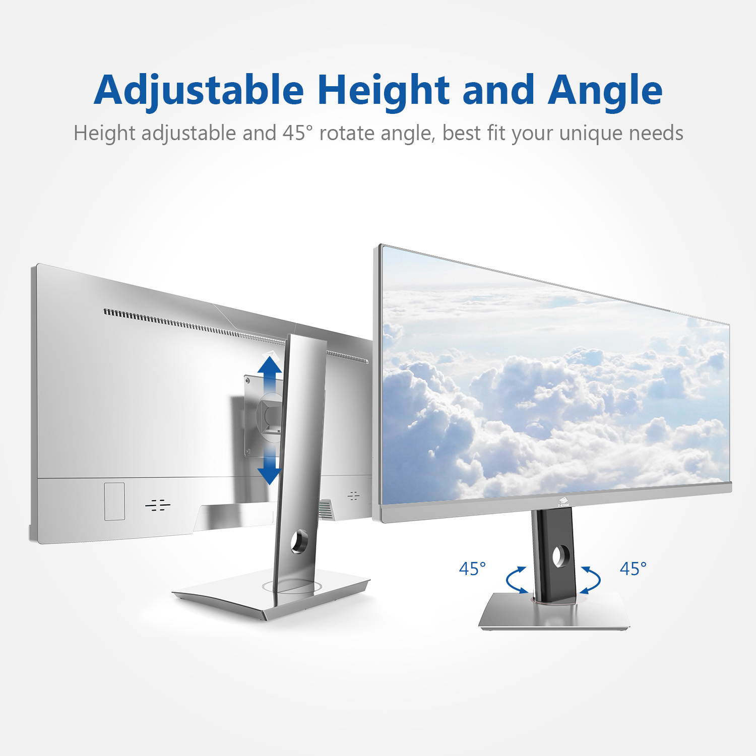 Z-EDGE U29IAB 29" Ultrawide 2560 x 1080 WFHD 21:9 Aspect Ratio 100Hz Refresh Rate 4 ms MPRT IPS Monitor, HDMIx2+DP, Built-in Speakers, with Wireless Keyboard & Mouse